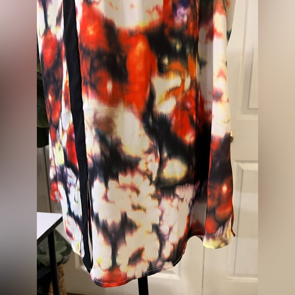 LANE BRYANT Multicolor Abstract Printed Floral Sleeveless Blouse/Top Size - Picture 5 of 8